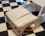Resin Cowl Hood For Chevy S-10 & Gmc Cyclone. Monogram/revell 1/25.. Fixed Price $9.00.
