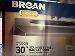 New - Broan Grey Stainless Steel Range Hood Kitchen Air Vent, Mint Condition. Fixed Price $105.88.