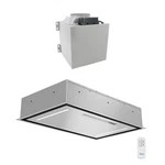 Awoco Flush Ceiling Mount Split Insert Range Hood, Stainless Steel, 1000 Cfm. Fixed Price $1350.00.
