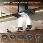 Zomagas 36 In Under Cabinet Range Hood 280cfm Easy Clean Led Button Control. Fixed Price $85.99.