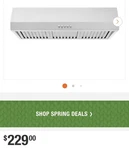 Vissani Sarela 30 In. W X 7 H 500cfm Convertible Range Hood W/ Led Lights. Fixed Price $104.99.