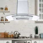 Tieasy 30 Inch 120v Wall Mount Range Hood 450cfm 3-speed Kitchen Glass Vent. Fixed Price $159.99.