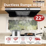 Camplux 22" Ductless Range Hood W/1w Led Lamp For Rv Compact Kitchen Tiny House. Fixed Price $129.99.