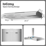 30 Inch Ductless Range Hood Under Cabinet Vent 3-speed Stainless Steel Usa. Fixed Price $117.89.