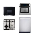 Cosmo 24" Drop-in Cooktop & Microwave W/ Vent Fan Wall Oven Dishwasher Set. Fixed Price $2737.80.