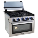 Recpro 17" Tall 3 Burner Propane Rv Stove Gas Range Without Hood, Silver. Fixed Price $569.95.