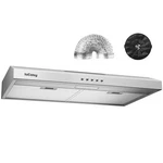 30 In Under Cabinet Range Hood, 3-prong Plug, Stainless Steel, Led, Mesh Filters. Fixed Price $117.89.