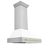 Zline 36" Stainless Steel Wall Range Hood White Matte Shell 8654stz-wm36-g. Fixed Price $1849.99.