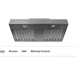 New Trade-wind Vsl4486rc #c123 Vsl400 Series 600 Cfm 48 Inch Wide Range Hood Ins. Fixed Price $951.11.