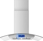 36in Island Range Hood 450 Cfm Touch Control Baffle Filter Ss Led. Fixed Price $654.53.