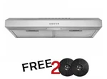 Akdy Range Hoods 24 Inch Ductless Push Button Stainless Steel Hood Led. Fixed Price $129.99.