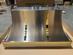 Modern Aire Ps-11 Custom Ventilation Canopy In Stainless Steel W/ Gold Accents!. Fixed Price $3750.00.