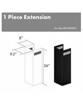 Zline Wall Chimney Extension Up To 10 Ft Ceiling Model Bskbn New. Fixed Price $189.00.