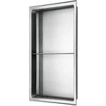 Akdy 12" X 24" 4" Stainless Steel Double Shelf Bathroom Shower Wall Niche. Fixed Price $129.00.
