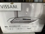 New Vissani 30 In. W Convertible Glass Wall Mount Range Hood W/2 Charcoal Filter. Fixed Price $300.00.