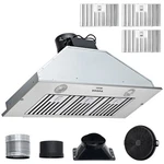 Insert Range Hood, 800cfm 3-speed, 36 Inch Stainless Steel Built-in Kitchen Vent. Fixed Price $294.93.