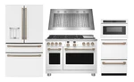 Cafe Appliance Package With 48" Dual Fuel Range, Hood, Refrigerator, Dishwasher. Fixed Price $20492.00.