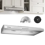 Iseasy Under Cabinet Range Hood Slim 30 Inch Stainless Steel Vent Led Light. Fixed Price $97.89.