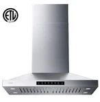 30 In. 600 Cfm Convertible Kitchen Wall Mount Range Hood Led Light Touch Nf3. Fixed Price $195.00.