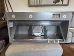 Miele Dar 1150 48 Wall-mounted Range Hood Stainless Steel Knob Control Insert. Fixed Price $999.00.