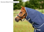 Horseware Ireland Rhino Turnout Hood 0g Light M Navy/titanium Grey & Blue. Fixed Price $35.00.