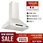 Kostch 30" Convertible Ducted Wall-mount Range Hood,600 Cfm,3 Speed Exhaust Fan. Fixed Price $499.00.