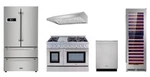Thor Professional Appliance Package With 48" Dual Fuel Range & Wine Tower. Fixed Price $13375.00.