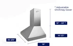 New Hauslane Wm-530ss-36p Pro 36 Inch Wide Chimney Style Wall Mount. Fixed Price $549.99.