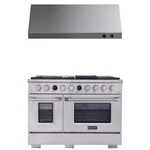 48 In. 6.7 Cu. Ft. Dual Fuel Range For Natural Gas + Under Cabinet Hood.. Fixed Price $12032.66.