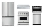 Viking 36" Refrigerator, Range, Hood, Microwave And Dishwasher. Fixed Price $18556.00.