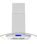 Cosmo 668ics750 30 In. Island Mount Range Hood With 380 Cfm, Soft Touch Controls. Fixed Price $425.00.