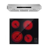 2 Piece Kitchen Appliances - 24" Radiant Electric Cooktop And 30" Range Hood. Fixed Price $602.85.