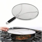 Kitchen Supply Stainless Steel Splatter Guard 17" Fine Mesh Cover, Grease. Fixed Price $12.21.