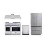 Cosmo Cos-epgr486g 48" Gas Range & Hood Dishwasher Refrigerator Set. Fixed Price $9941.38.
