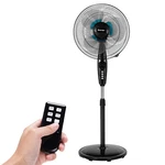 Costway 16'' Adjustable Oscillating Pedestal Fan Dual Blades Led Screen Black. Fixed Price $56.09.