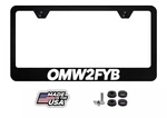 Funny License Plate Frame/ Omw2fyb Frame/stainless Steel Black .... Fixed Price $14.95.