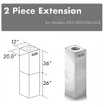 Zline 2-36 In. Chimney Extensions For 10-12 Ft. Ceilings 2pcext-697i/kecomi-304. Fixed Price $275.00.