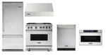 Viking 36" Bottom-freezer Refrigerator, Range, Hood, Dishwasher & Microwave. Fixed Price $26066.00.