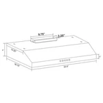Akdy 24 In. 58 Cfm Convertible Under Cabinet Range Hood. Fixed Price $206.00.