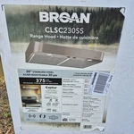 Broan Stainless Under Cabinet 30in Range Hood Clsc230ss 375-cfm - New Sealed. Fixed Price $220.00.