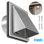Dryer Air Vent Cover Cap 4'' Silver Exterior Wall Hood Outlet. Fixed Price $17.58.