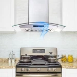 Tieasy 30 Inch Wall Mount Range Hood 700cfm Touch Control Kitchen 3-speed Vent. Fixed Price $199.99.
