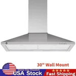 30" Wall Mount Range Hood 250 Cfm Led Lights Convertible Duct / Ductless Kitchen. Fixed Price $93.59.