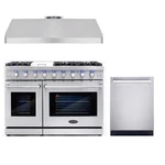 Cosmo Cos-epgr486g 48 In. Gas Range & Hood Dishwasher Set - Liquid Propane. Fixed Price $7248.60.