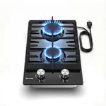 Topwish 12" Gas Cooktop 2 Burner Propane Stove Top 18k Btu Black Tempered Glass. Fixed Price $151.91.