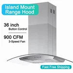 Tieasy 36 Inch 900cfm Island Range Hood Stainless Steel Kitchen Vent 3-speed Led. Fixed Price $349.99.