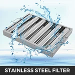 Vevor Pack Of 6 Hood Filters 19.5w X 15.5h Inch, 430 Stainless Steel 5 Grooves C. Fixed Price $92.99.