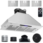 Insert Range Hood, 900cfm 4-speed, 36 Inch Stainless Steel Built-in Kitchen Vent. Fixed Price $320.04.