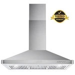 36 In. Wall Mount Exhaust Hood Vent Hood, Stainless Steel, Vented, Open Box. Fixed Price $142.89.