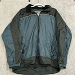 Viking Windigo Packable Rain Jacket Mens Large Blue Black Hooded Windbreaker L. Fixed Price $35.99.